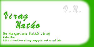 virag matko business card